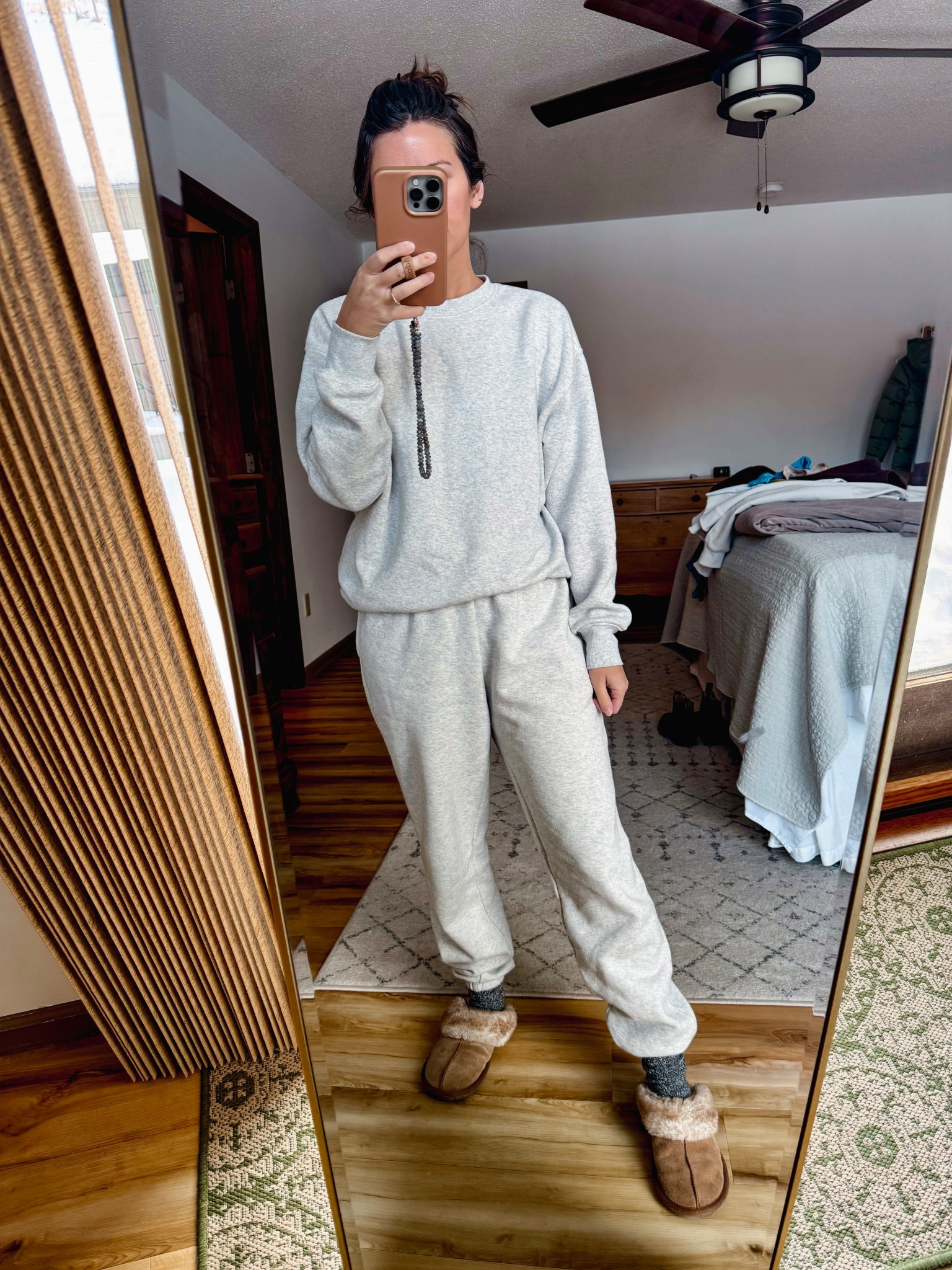 Wearing xs in both the crewneck sweatshirt and sweatpants (color is Platinum Silver Heather), both pieces are fleece-lined and sooooo cozy! 

Under $11 a piece and would make a great cozy gift for yourself or someone else! Perfect for holiday break. 

My slippers are a few years old from Target—I linked this year’s version and similar options 🤎


#LTKootd #LTKFindsUnder50 #LTKPetite