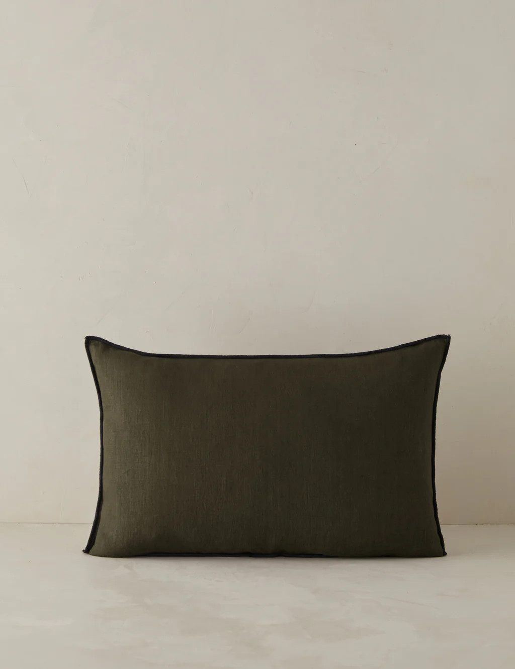 Carys Contrast Linen Pillow | Lulu and Georgia 