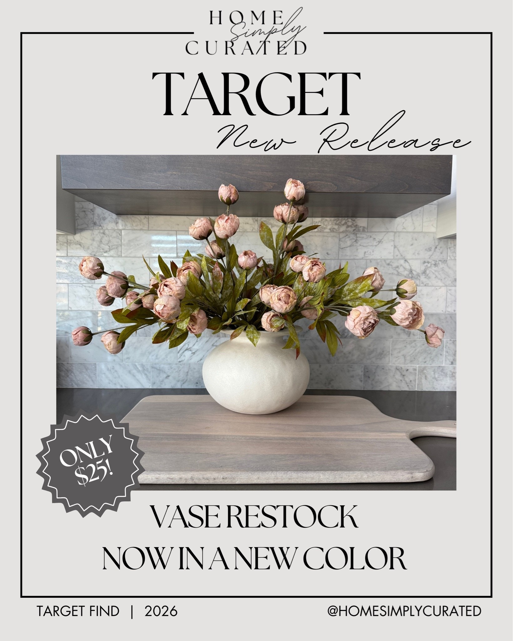 After being sold out for a year Target re-released this vase now in a new darker color! The moodier shade will be so pretty for fall 😍

#sponsored Target vase Studio McGee @Target

#LTKHome