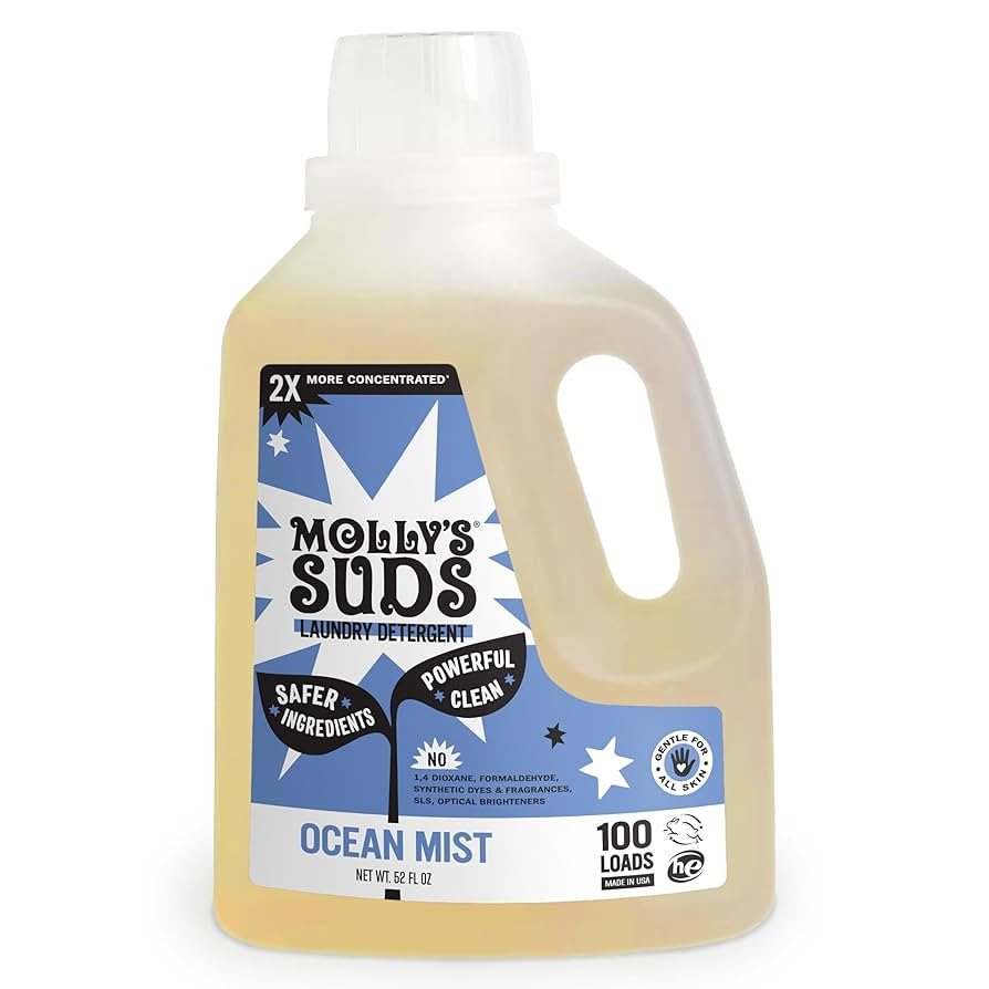 Molly's Suds Liquid Laundry Detergent | Clean Laundry Detergent Soap for Sensitive Skin | 2x Conc... | Amazon (US)
