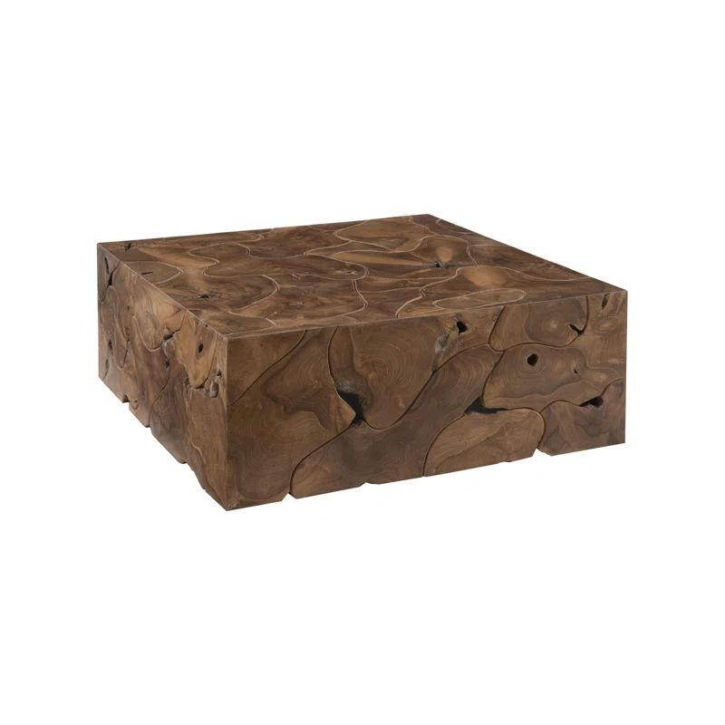 Teak Chunk Solid Wood Block Coffee Table | Wayfair Professional