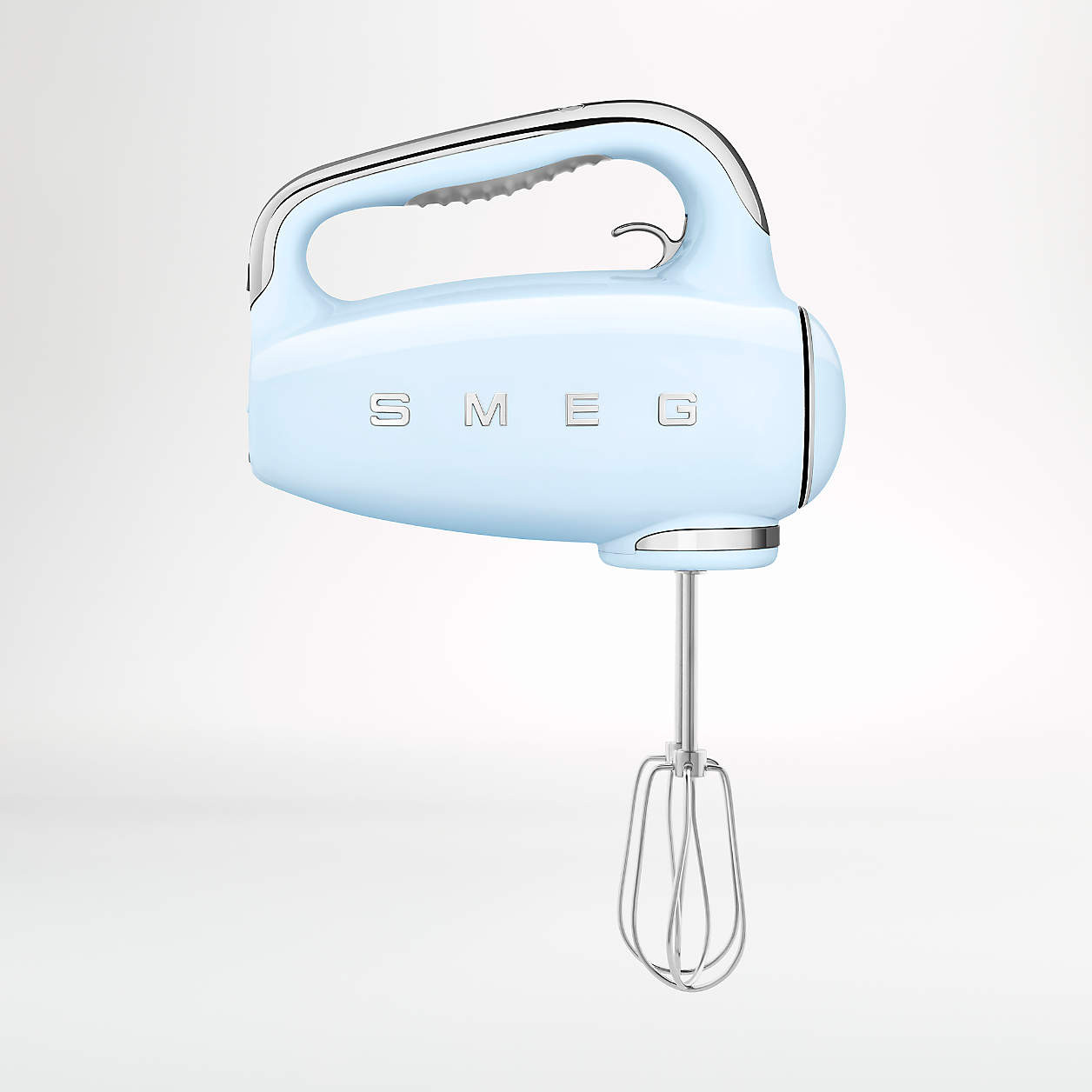 SMEG Pastel Blue 9-Speed Hand Mixer + Reviews | Crate & Barrel | Crate & Barrel