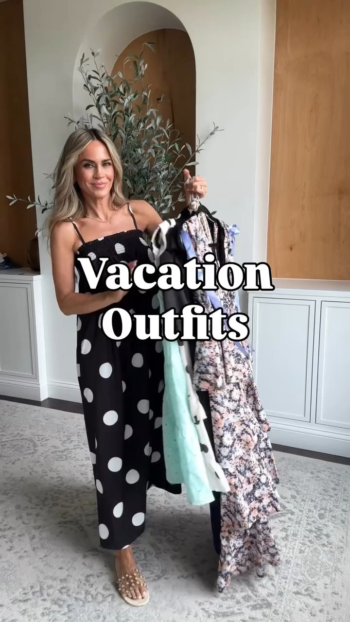 Easy, flowy dresses that are perfect vacation outfits but can be accessorized all spring and summer for cute everyday outfits! Love the gorgeous maxi dresses, polka dots are my favorite trend of the season and these are such cute options!

#vacationoutfits #beachoutfits

#LTKootd #LTKOver40 #LTKmomlife