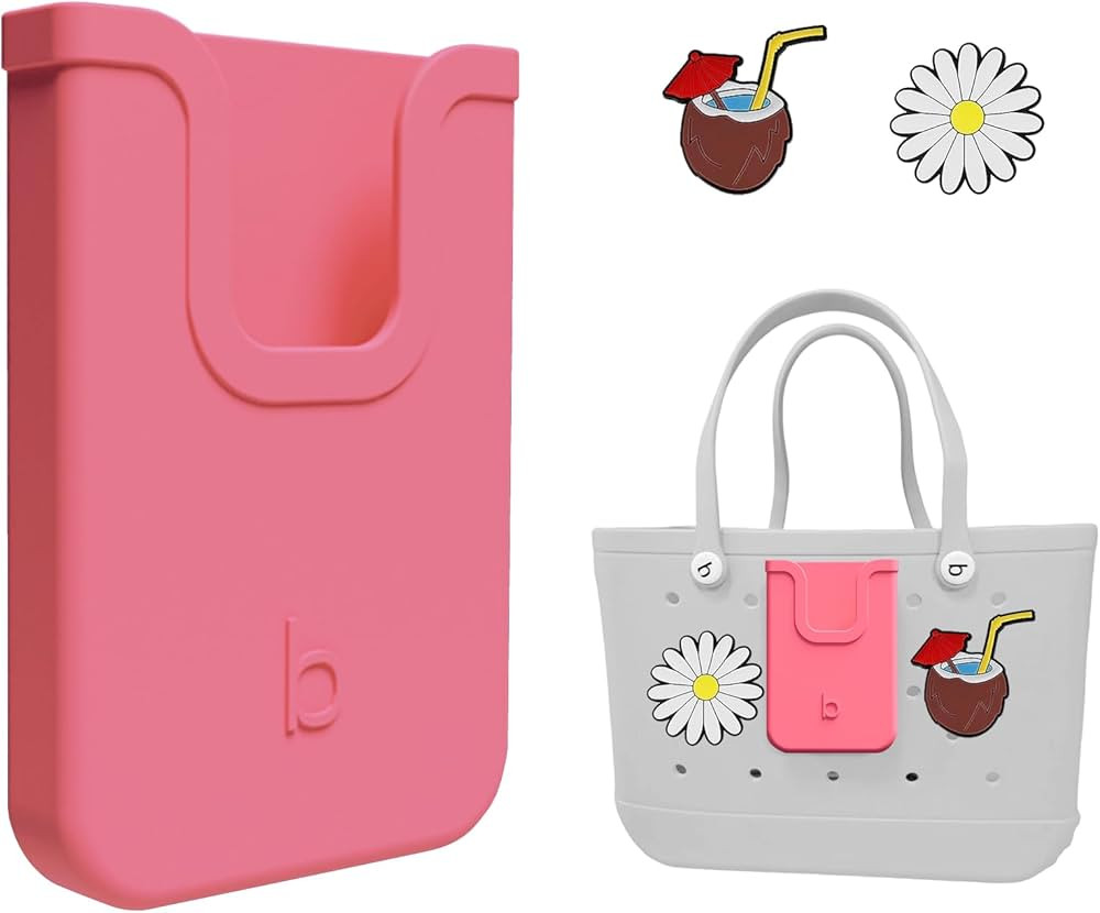 Silicone Phone Holder Compatible with Bogg Bag, Soft Silicone Charm Insert Accessories and Attach... | Amazon (US)