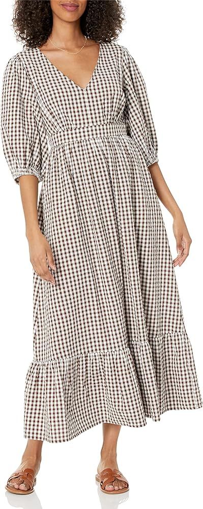 The Drop Women's Calie V-Neck Puff Sleeve Maxi Dress | Amazon (US)