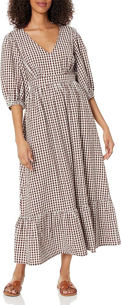 The Drop Women's Calie V-Neck Puff Sleeve Maxi Dress | Amazon (US)