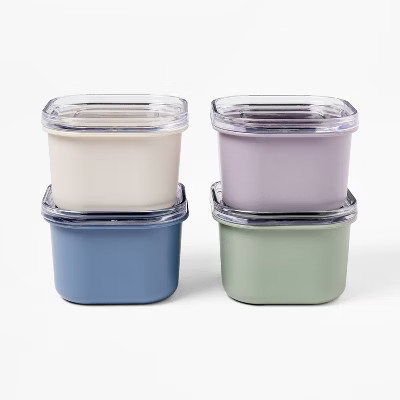 8pc (Set of 4) Condiment Food Storage Container Set - Figmint™ | Target