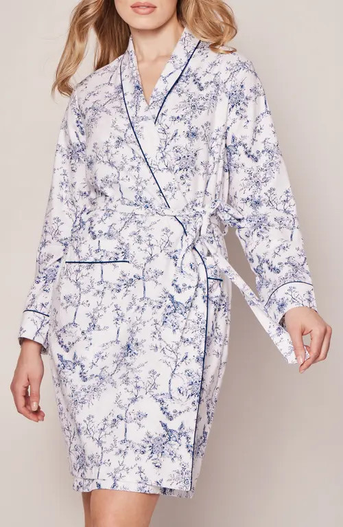 Petite Plume Timeless Toile Robe in White at Nordstrom, Size Small | Nordstrom