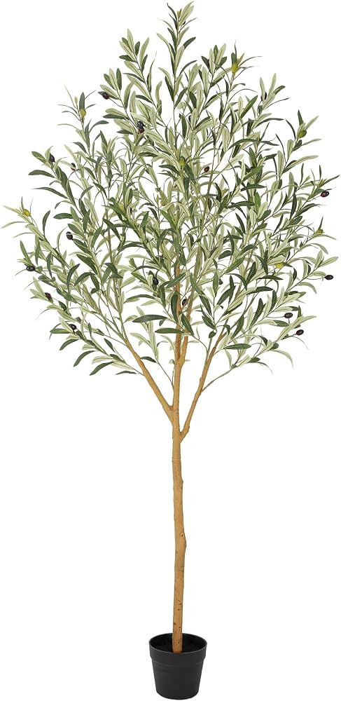Bellacat 184cm Olivenbaum K\u00fcnstlich mit Echt-Holzstamm, Kunstpflanze mit Realistischen Fr\u0... | Amazon (DE)
