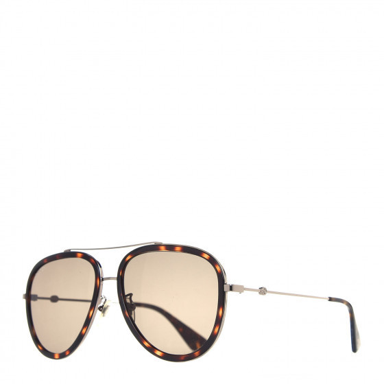 GUCCI Acetate Aviator Sunglasses GG0062S Tortoise | Fashionphile