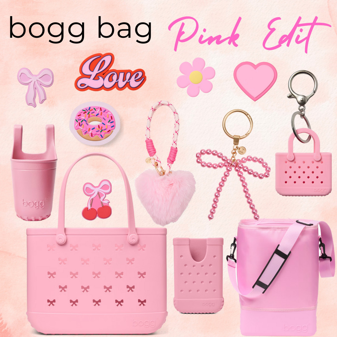 Bogg Bag: Pink Edit 🎀

The Bogg Bag Pink Edit is the definition of cute and practical. This pink Bogg Bag is waterproof, wipeable, and fully customizable with bows, hearts, donut charms, fluffy keychains, and matching organizers. It’s perfect for beach and pool days, spring and summer travel, busy work shifts, and everyday errands. 

I love that it stays upright, holds everything, and still looks aesthetic—making it a favorite for nurses, moms, vacations, theme parks, and on-the-go days. One bag that does it all in the prettiest pink 💕

👉 Tap to shop the Pink Bogg Bag + accessories

--
pink bogg bag, spring beach tote, waterproof everyday bag, customizable tote accessories, pool and beach bag, nurse work tote, travel friendly carryall, pink summer bag, wipeable utility tote, versatile lifestyle bag, valentines, valentine's day, gift for her, nurse bag, nursing student, baby bag, pink bow, coquette, cherry, heart 

 @boggbags

#LTKValentine 

#LTKSeasonal #LTKTravel #LTKActive