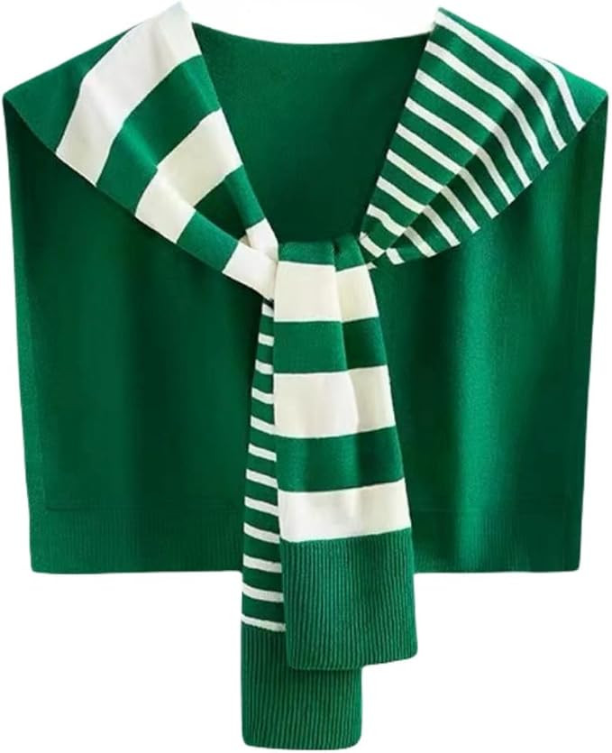 WaJuemy Sweater Shawl Wraps for Women Sweater Knitted Knotted Shawls Travel Casual Scarf Cape Sho... | Amazon (US)