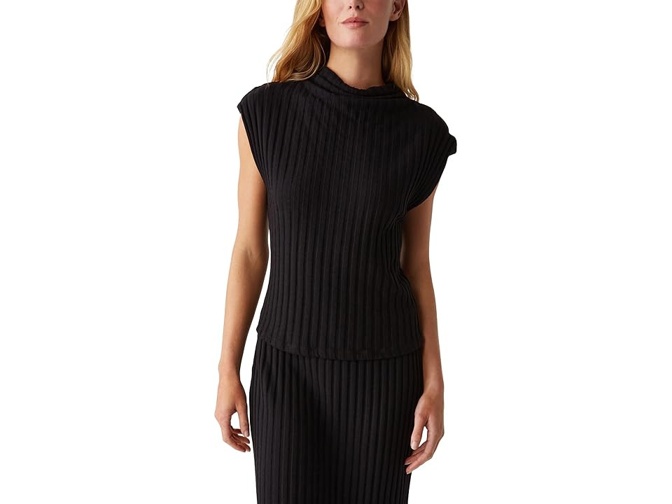 Michael Stars Nara Mock Neck Top Women's Clothing Black : SM (US 4-6), Cotton/Spandex/Viscose | Zappos