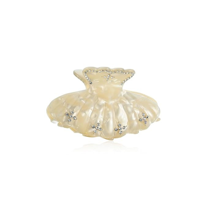 White Shell Hair Clips, Summer Beach Acetate Hair Clip for Women | Amazon (US)