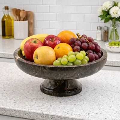 Fleur De Lis Living Beason Marble Fruit Bowl | Wayfair North America