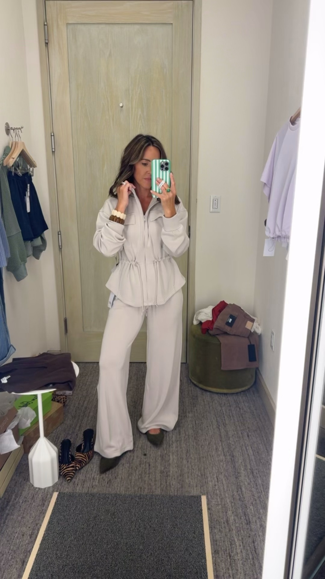 This matching set is SO buttery soft. Love the jacket fit. 
XS in both. 
I’m 5’3” and the pants are a tad long.

#LTKootd #LTKSaleAlert #LTKActive
