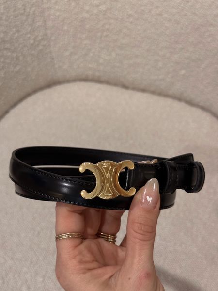 Love my Celine belt as a staple piece! Totally worth it. I also linked some similar belts in different price ranges. // black belt, designer belt, Celine