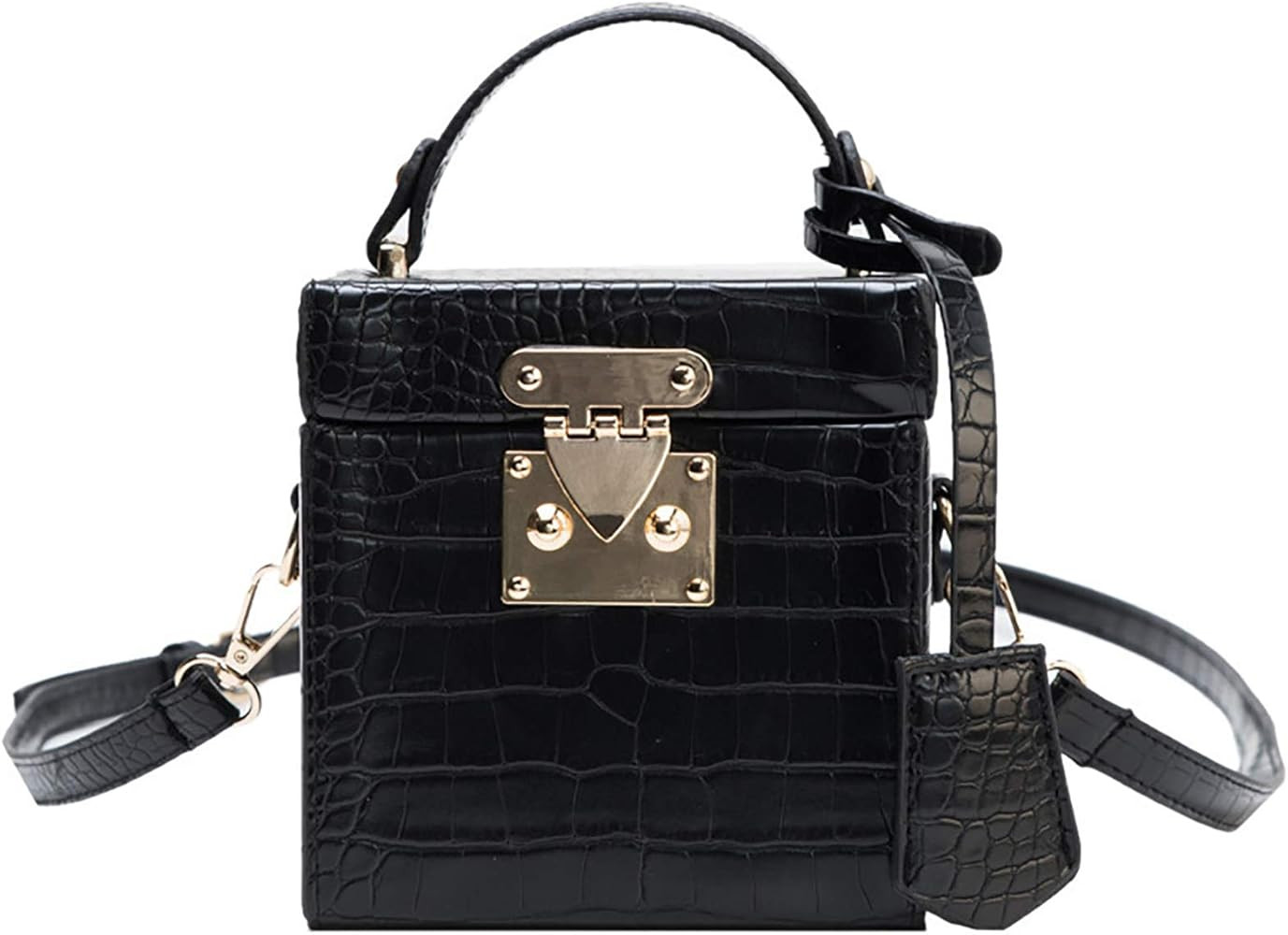 QZUnique Women's Square Box Handbag PU Cube Crossbody Shoulder Bag Wedding Clutch Bag Purse | Amazon (US)