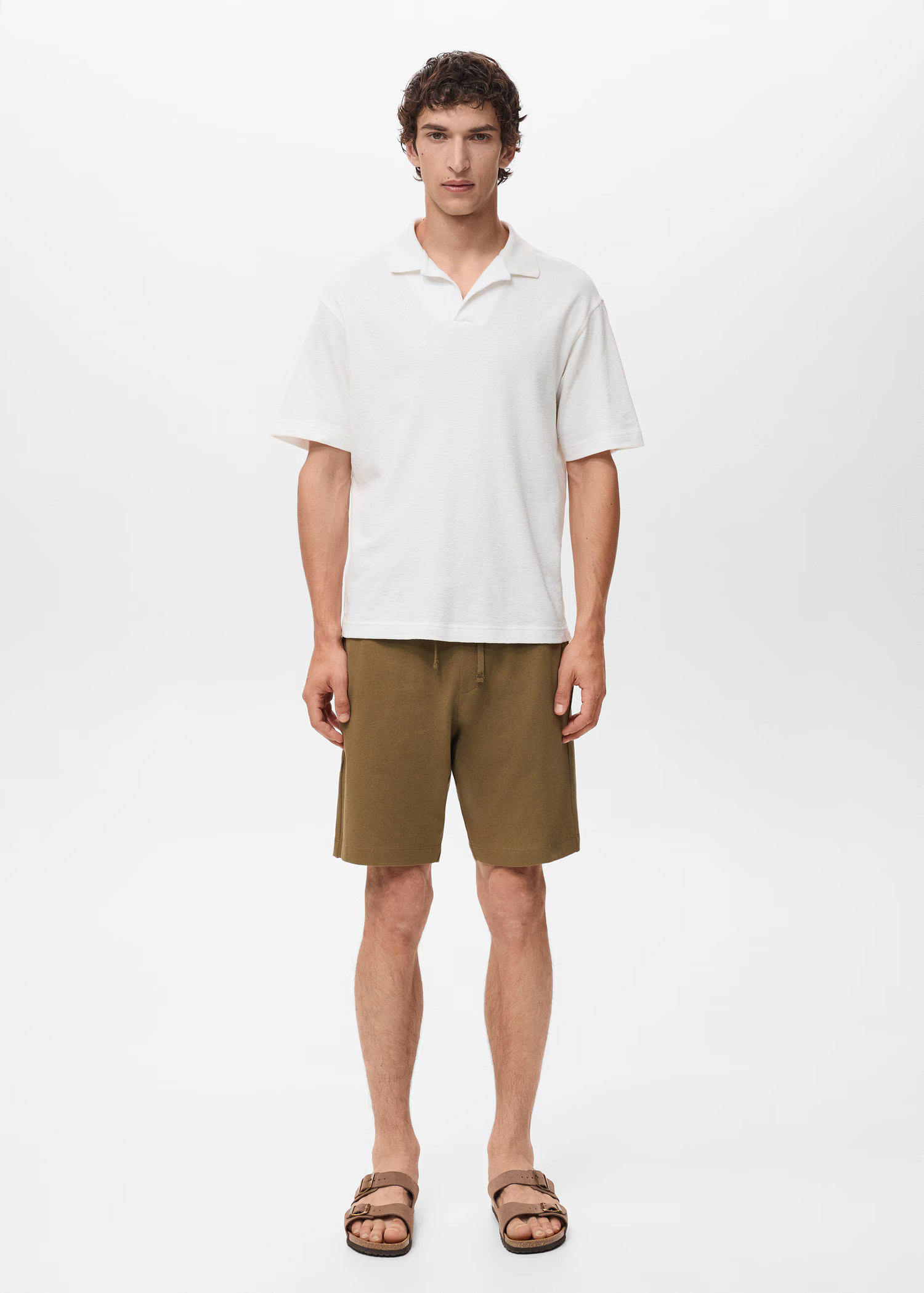 100% cotton bermuda shorts with drawstring - Men | MANGO USA | Mango (US/MX/AU)