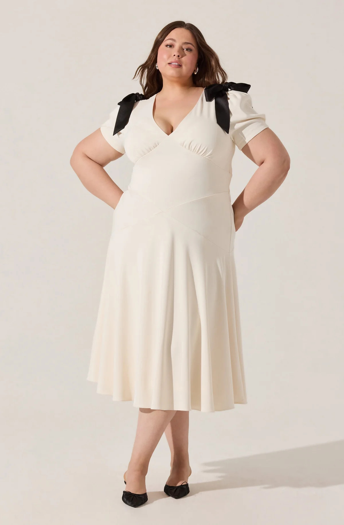 Ciela Bow Puff Sleeve Dress | ASTR The Label (US)