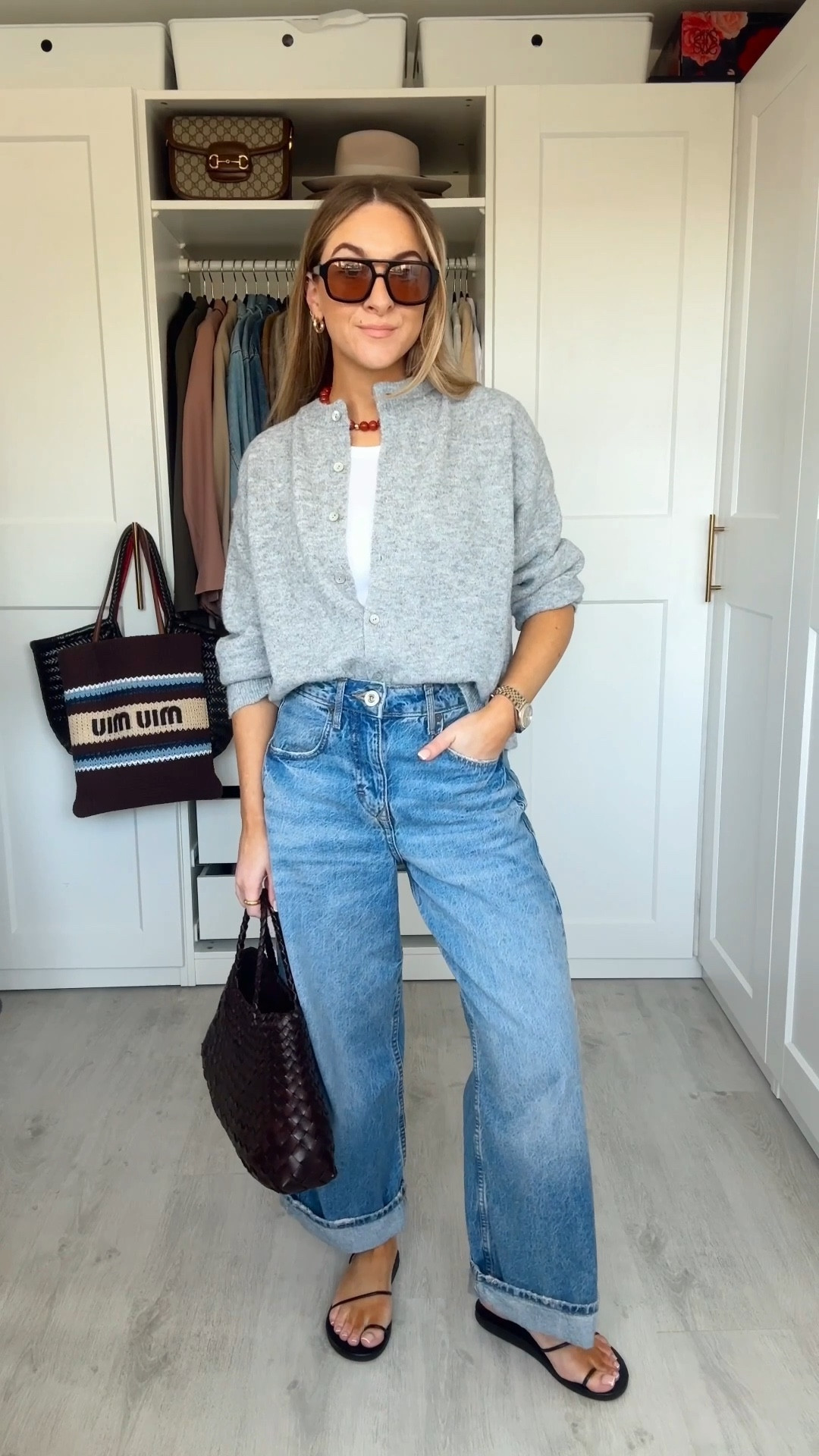 Casual Sunday OOTD.
FF20 for 20% off my bag

Cardigan: small
Jeans: 24/30
Vest: xs
Sandals: true to size 

#LTKsale #LTKspring #LTKAprilSpotlight