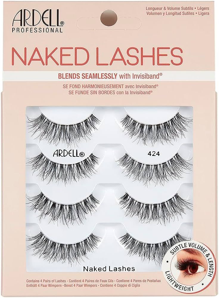 Ardell Strip Lashes Naked Lashes #424, 4 Pairs x 1-Pack | Amazon (US)