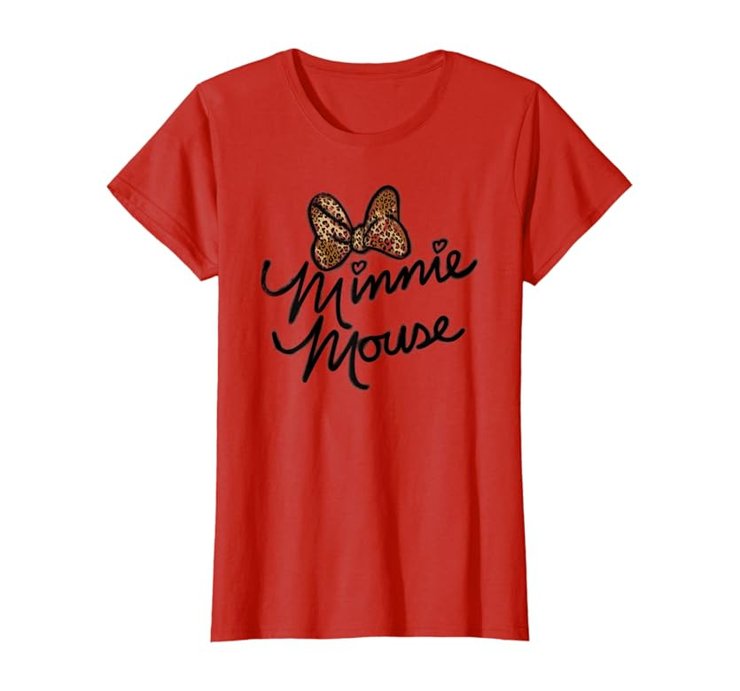 Disney Minnie Mouse Leopard Autograph T-Shirt | Amazon (US)