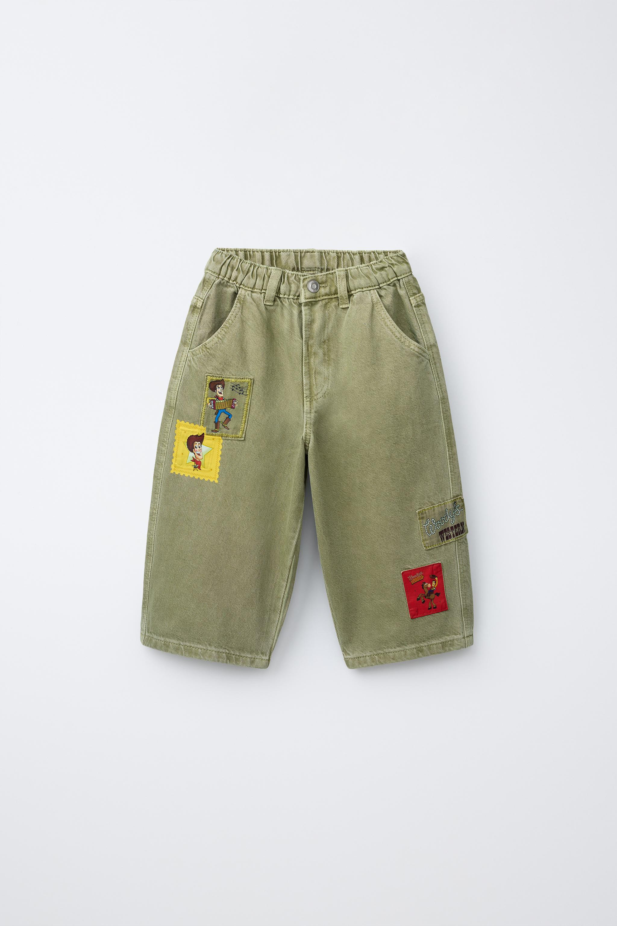 TOY STORY \u00a9 DISNEY PIXAR TWILL BAGGY TROUSERS WITH PATCHES | Zara UK
