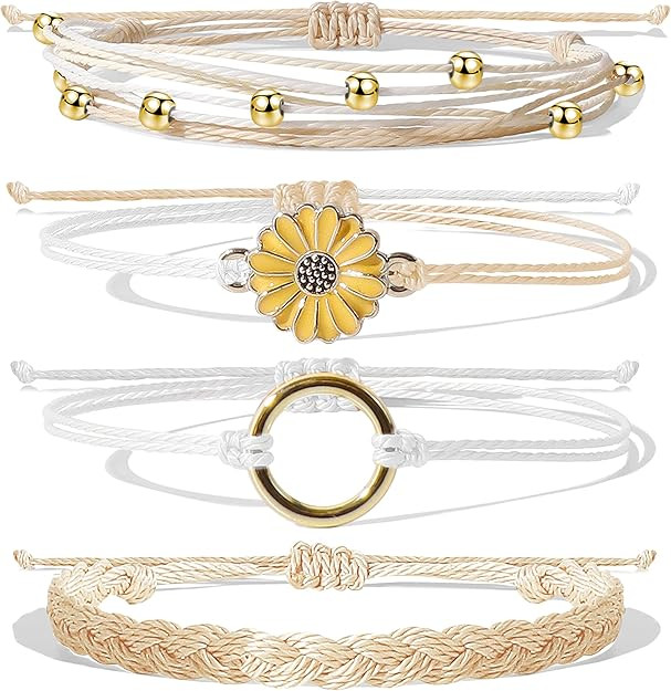 choice of all String Bracelets for Women Boho Wave Surfer Beach Vsco Bracelets Set Summer Friends... | Amazon (US)
