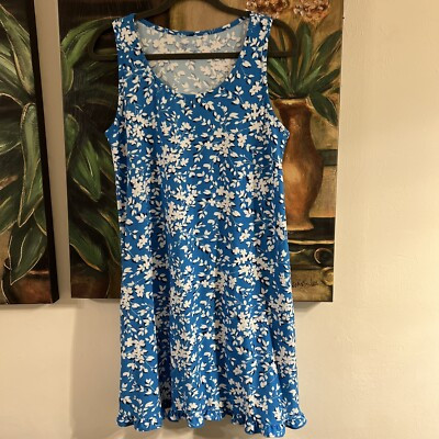 Draper James Reese Witherspoon Ruffle Nightie Dress PJs Blue Shadow Floral S M | eBay US