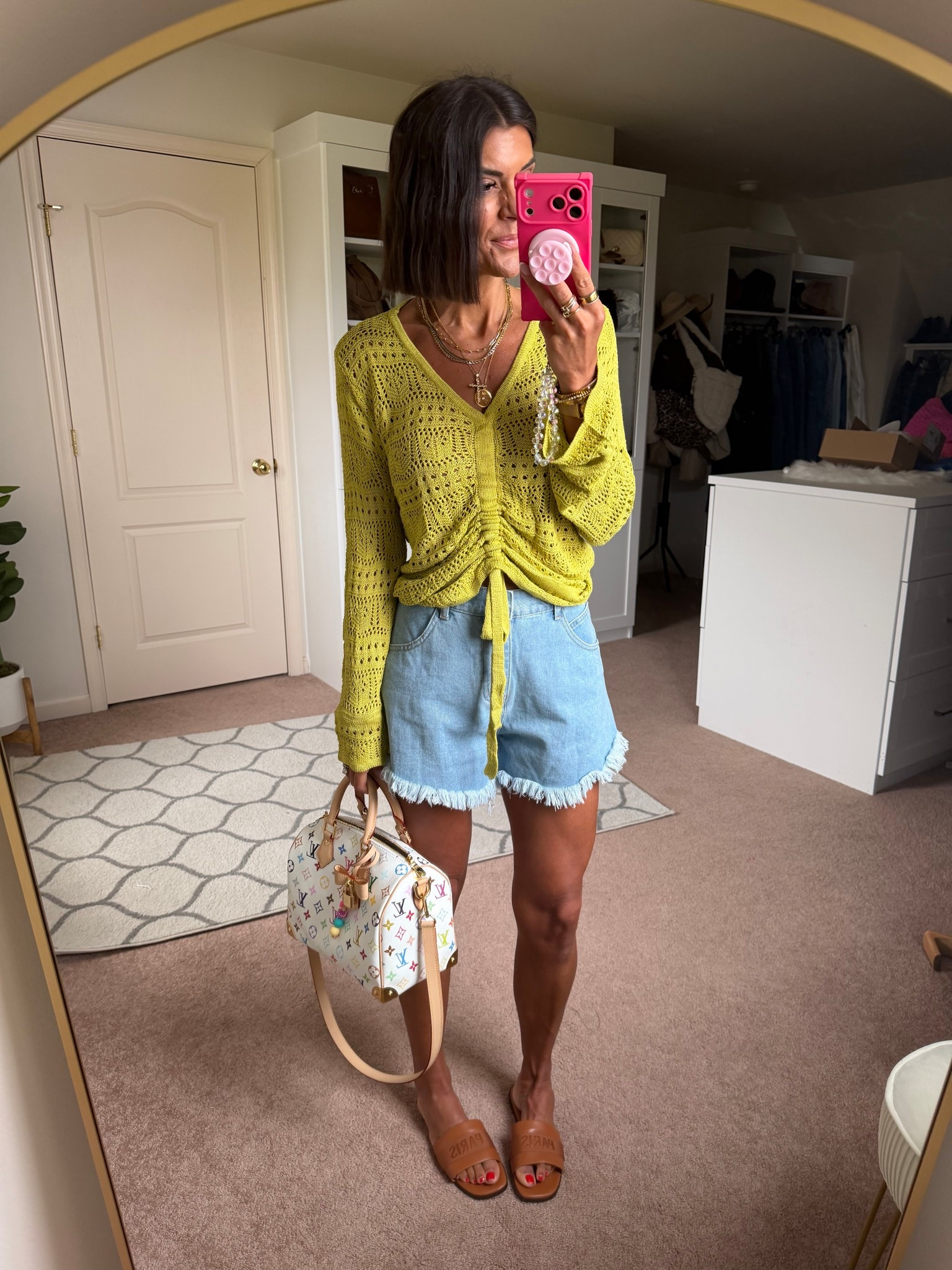 size small in sweater, size 2 in shorts