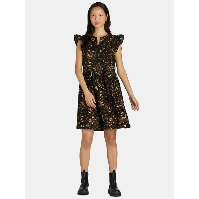 Time and Tru Women's Mini Woven Dress | Walmart (US)