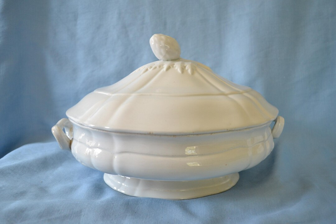 Rare Victorian White Ironstone Lidded Tureen, John Alcock Imperial Ironstone, Cobridge, Stoke-on-... | Etsy (US)