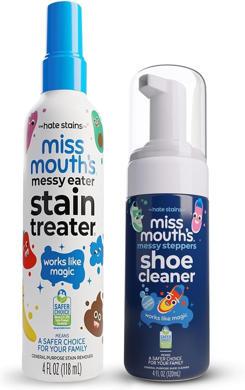Miss Mouth's Messy Eater Stain Treater and Messy Steppers Shoe Cleaner Magic Duo - Stain Remover ... | Amazon (US)