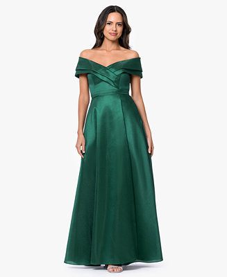 Women's Off-The-Shoulder Sweetheart Neck Ball Gown | Macy's