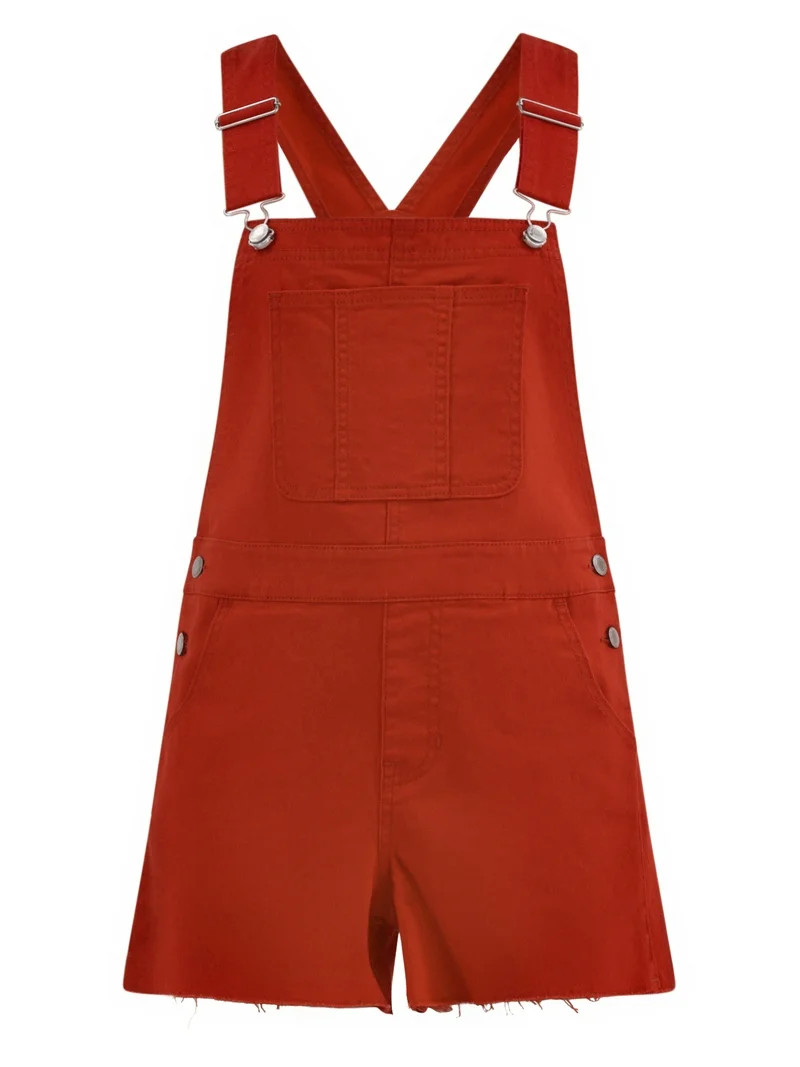 No Boundaries Denim Shortalls, 3" Inseam, Women's | Walmart (US)