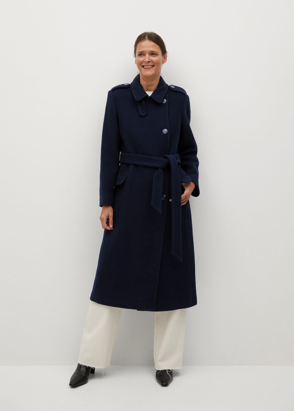 Woolen coat with chain detail | MANGO (US)