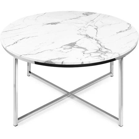 Best Choice Products 36in Faux Marble Modern Round Living Room Accent Coffee Table w/ Metal Frame -  | Walmart (US)