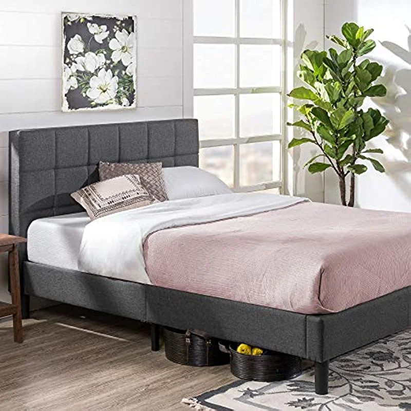 ZINUS Lottie Upholstered Platform Bed Frame / Mattress Foundation / Wood Slat Support / No Box Sp... | Walmart (US)