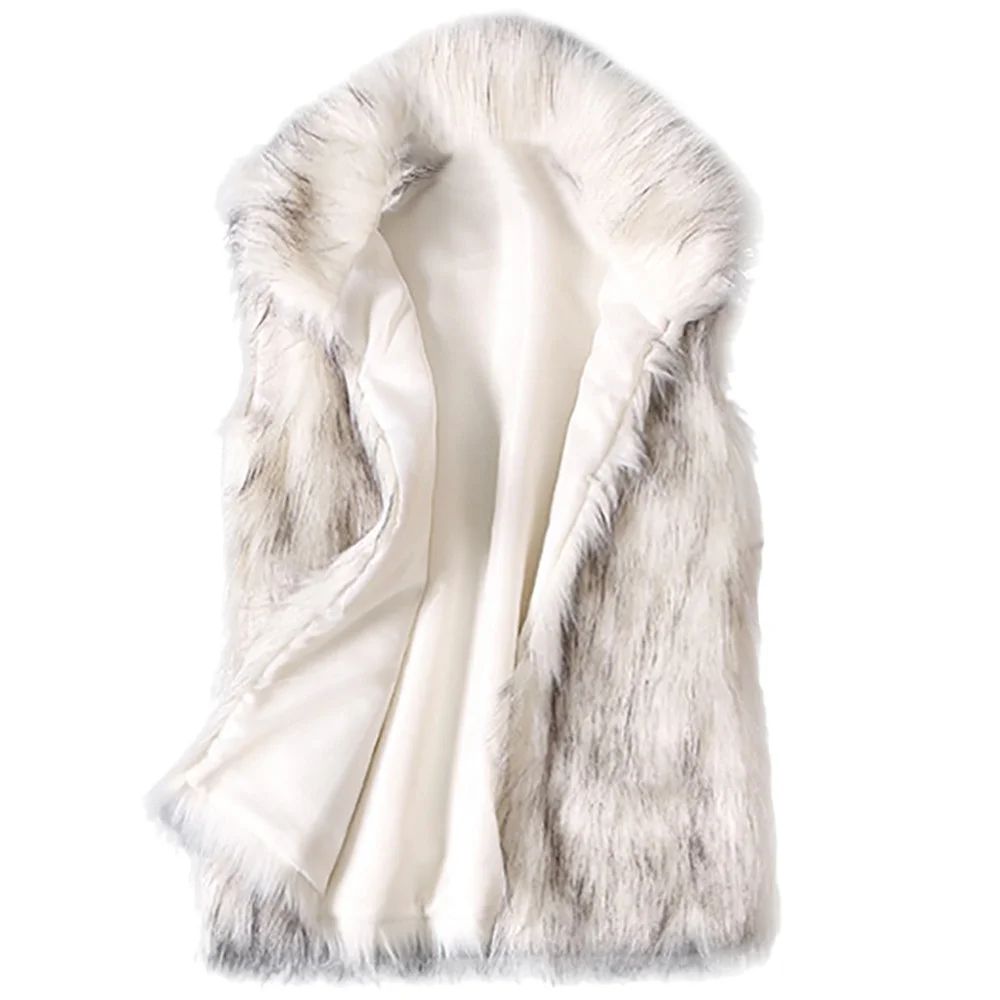 Winter Coats for Women Women's Wool Vest Faux Fur Vest Stand Collar Faux Coat Vest Jacket - Walma... | Walmart (US)