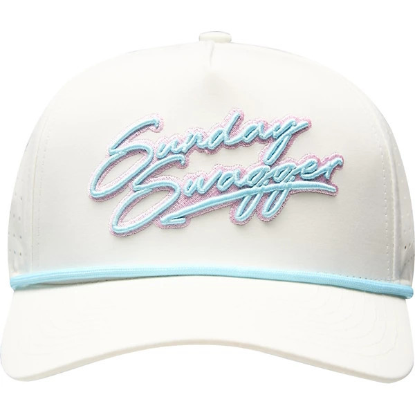 Men's Sunday Swagger SWAGGER Golf Snapback Hat One Size Cream | Scheels