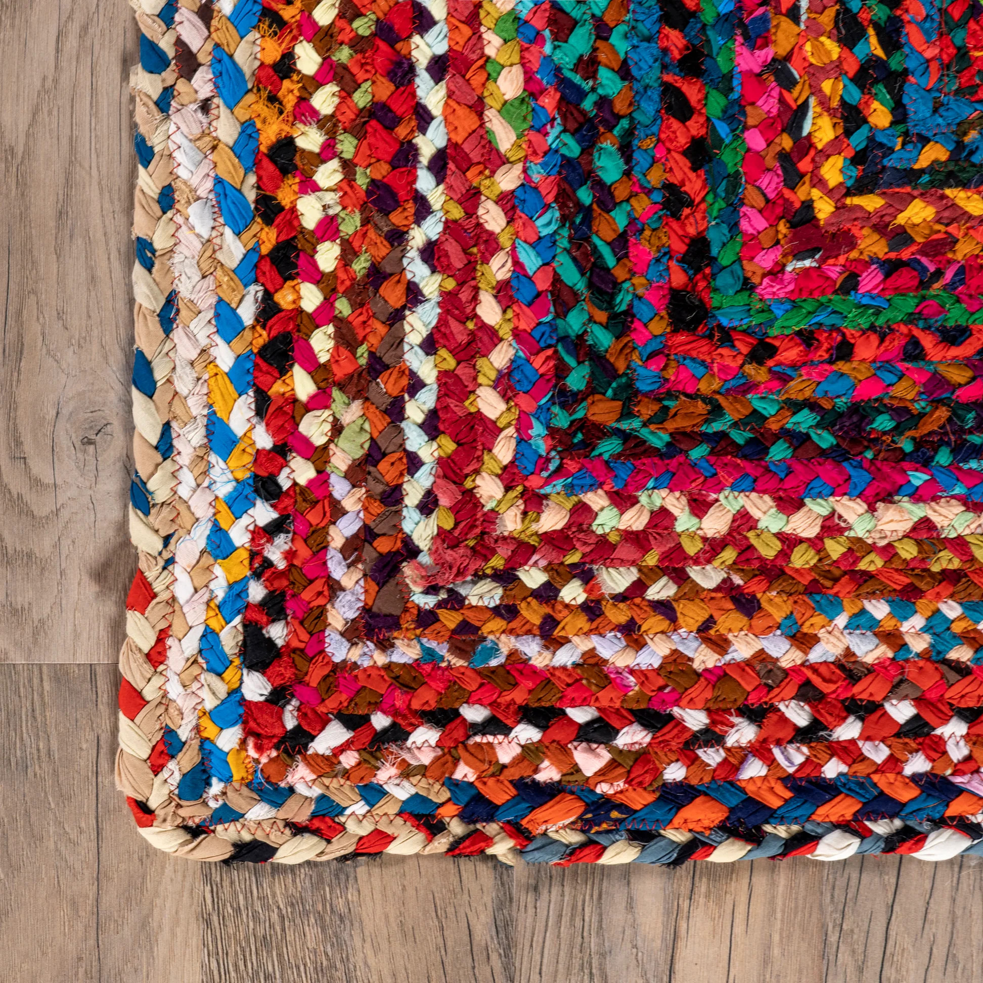 Bohemian Chindi Braided Rug | Rugs USA