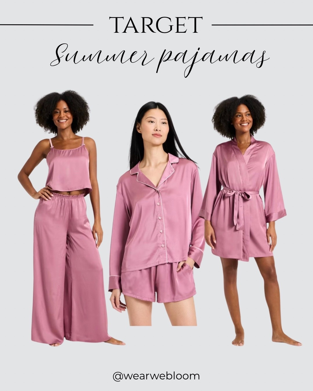 Target Silk pjs.  
True summer pink 
Summer color analysis 

#LTKOver40 #LTKValentine #LTKSaleAlert
