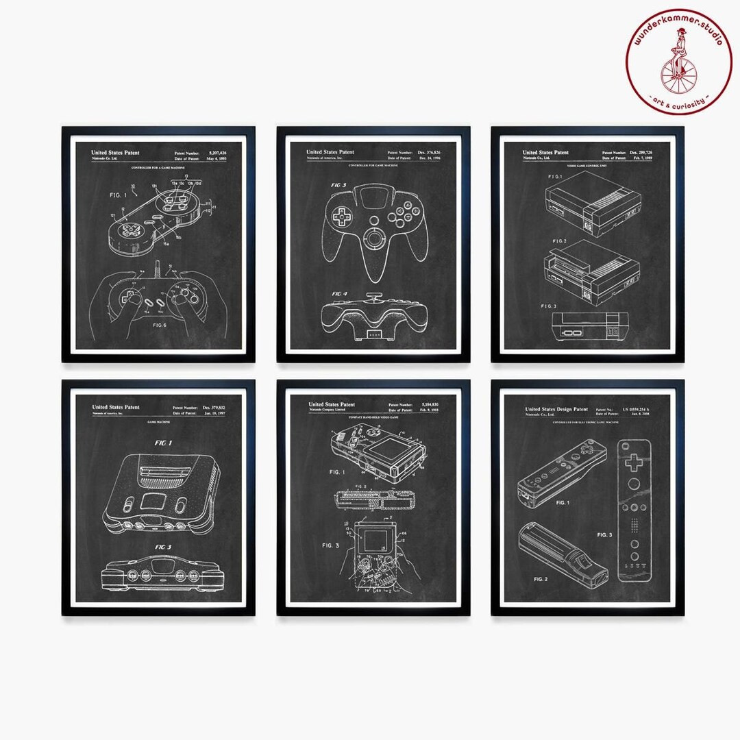 Video Game Patent Art Prints: Console & Controller Designs - Etsy | Etsy (US)