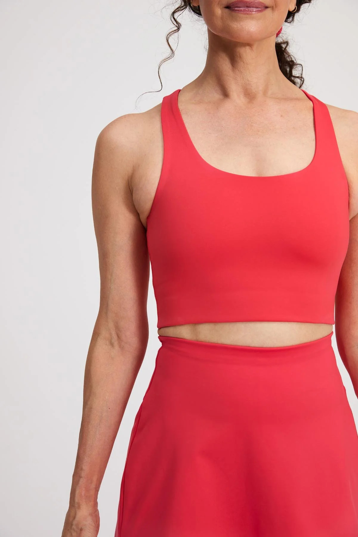 Geranium Paloma Racerback Bra (M) | Girlfriend Collective