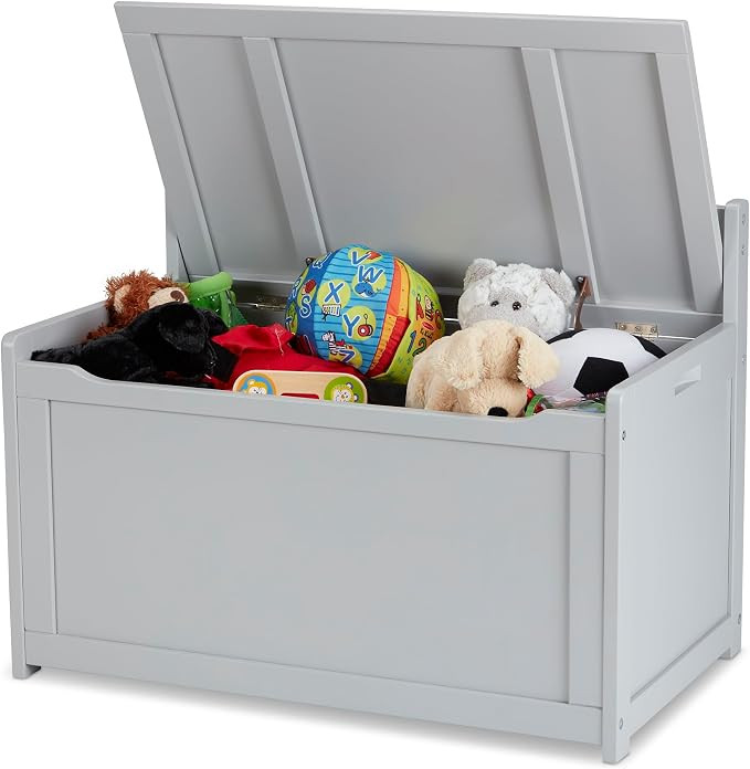 Melissa & Doug Toy Chest, Wooden Toy Storage Box with Safety-Hinged Lid, Kids Toys Storage Organi... | Amazon (US)