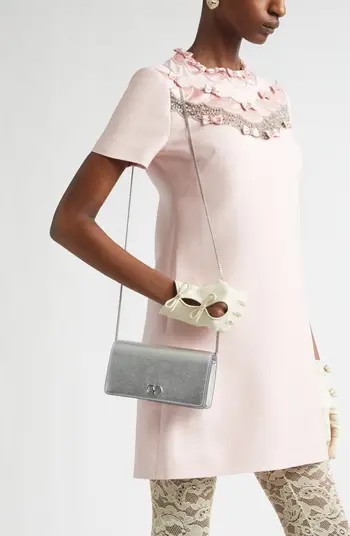 Mini VLOGO Metallic Leather Shoulder Bag | Nordstrom