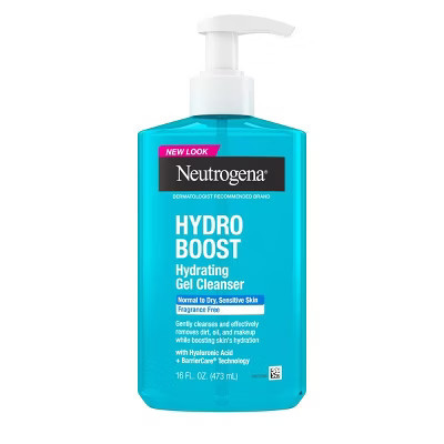 Neutrogena Hydro Boost Hydrating Facial Cleanser and Makeup Remover with with Hyaluronic Acid - Fragrance Free - 16 fl oz | Target