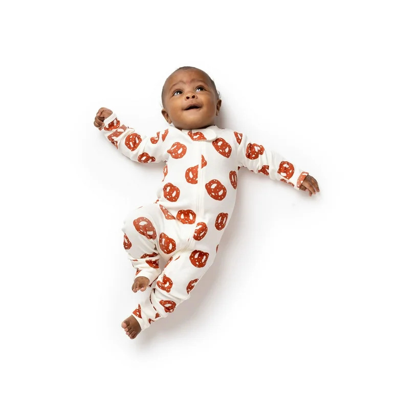 M+A by Monica + Andy Organic Cotton Baby Gender Neutral Long Sleeve Baby One-Piece Pajama, Sizes ... | Walmart (US)