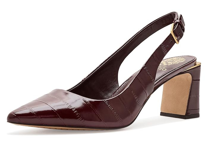 Vince Camuto Hamden Buckle Slingback Pumps High Women's Heels Salsa : 7 M, Leather/Rubber | Zappos.com